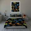 Neon dinosaur skeletons Bedding Duvet cover sets Duvet covers Pillowcases gifts (1 * Duvet Cover 2 * Pillowcases, without duvet insert)