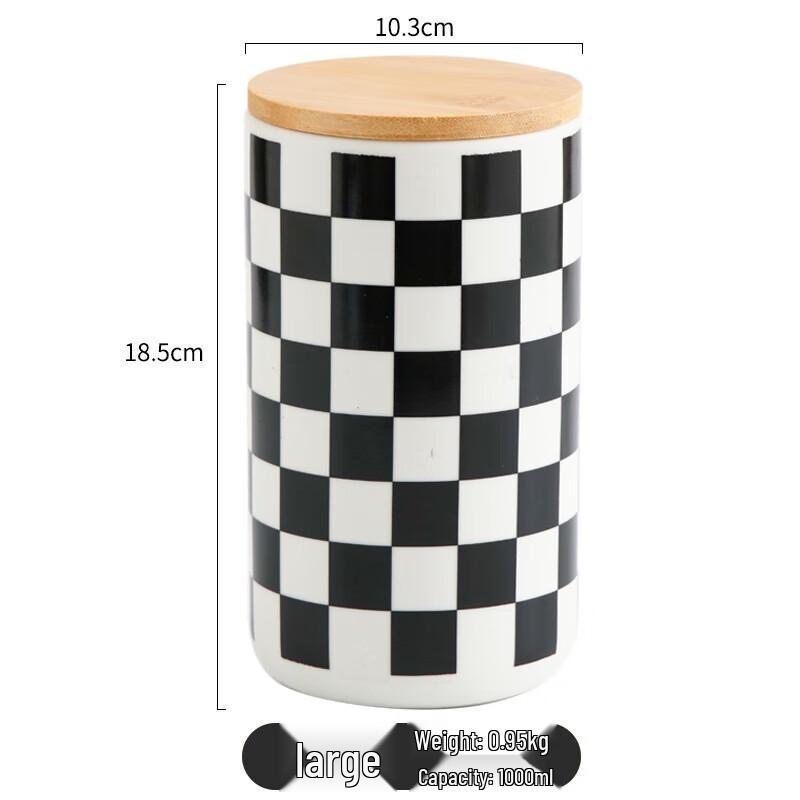 

YIXI Nordic Geometric Ceramic Food Storage Jar