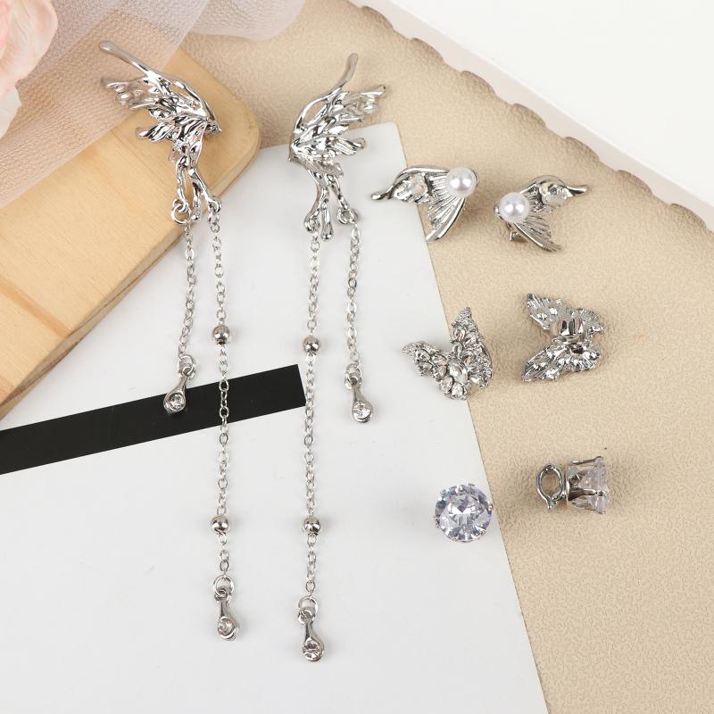 1Pair Butterfly Decor For Clip On Earbuds Open Ear Accessories Removeable Diy Earphone Decoration