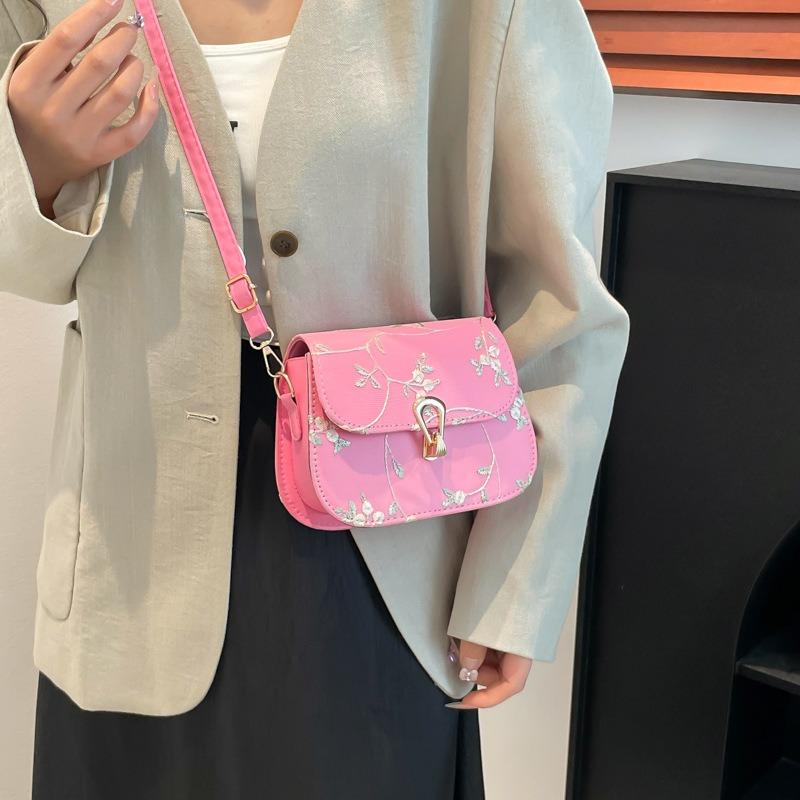 Summer beautiful small square bag new small fresh lace flower sweet bag versatile shoulder messenger bag