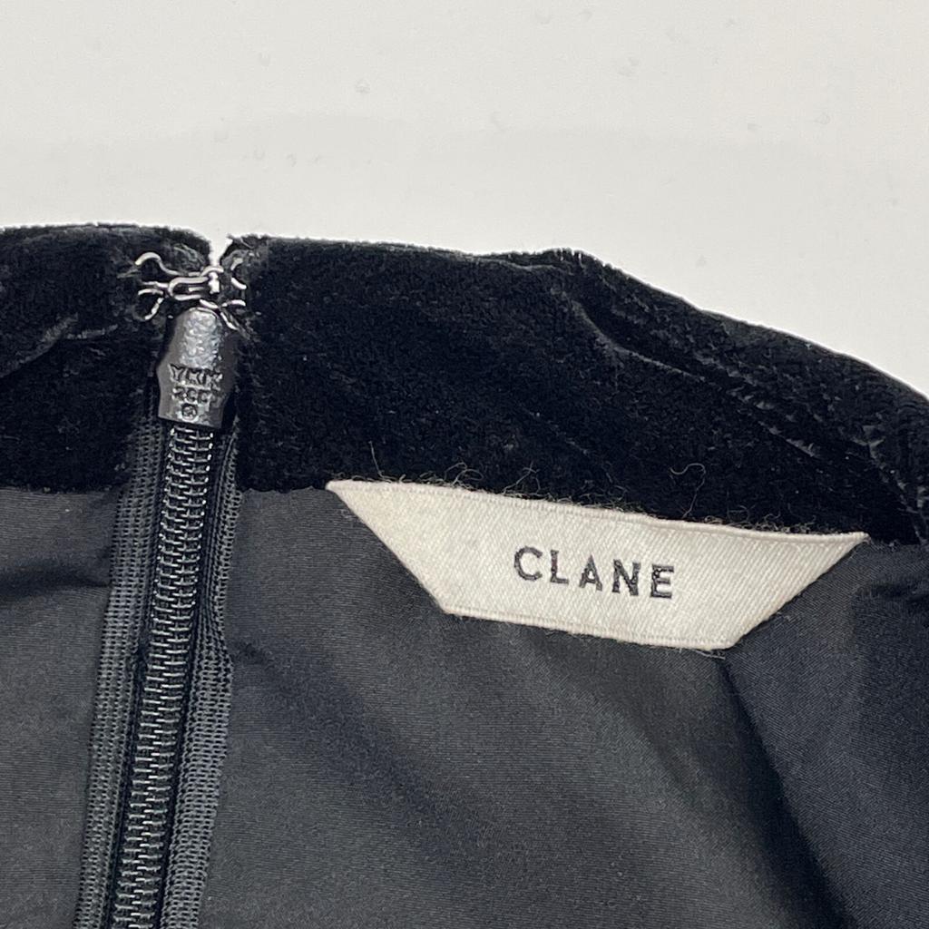 CLANE 17112-5232 BLACK VELOR BALLOON MINI ONE PIECE Dress 1 blackUsed