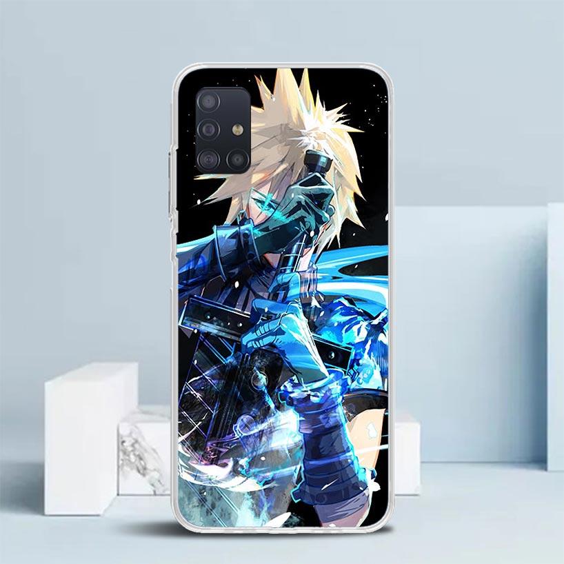 Final Fantasy FF VII Soft Cover for Samsung Galaxy A12 A22 A32 A52 A72 A02S Phone Case Note 20 Ultra 10 S10 Plus A51 A71 A50S A2