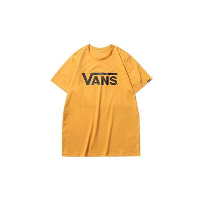 Vans T-shirt à Manches Courtes Graphique Logo Classique Unisexe Hauts Jaune VN0A4MM650X