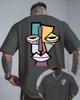 Picasso Style Cubist Print Cotton Unisexs and Unisexs Tshirt Summer Autumn Daily Outdoor Sports Casual Street Short Sleeve