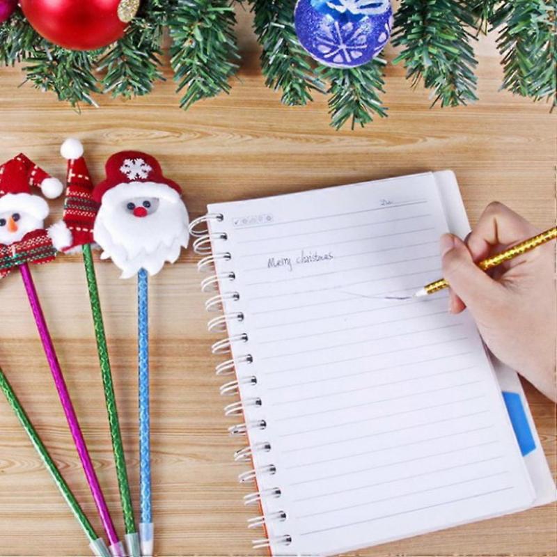 Christmas Ballpoint Pens for Writing Use 12Pcs with Snowman Santa Claus Design
