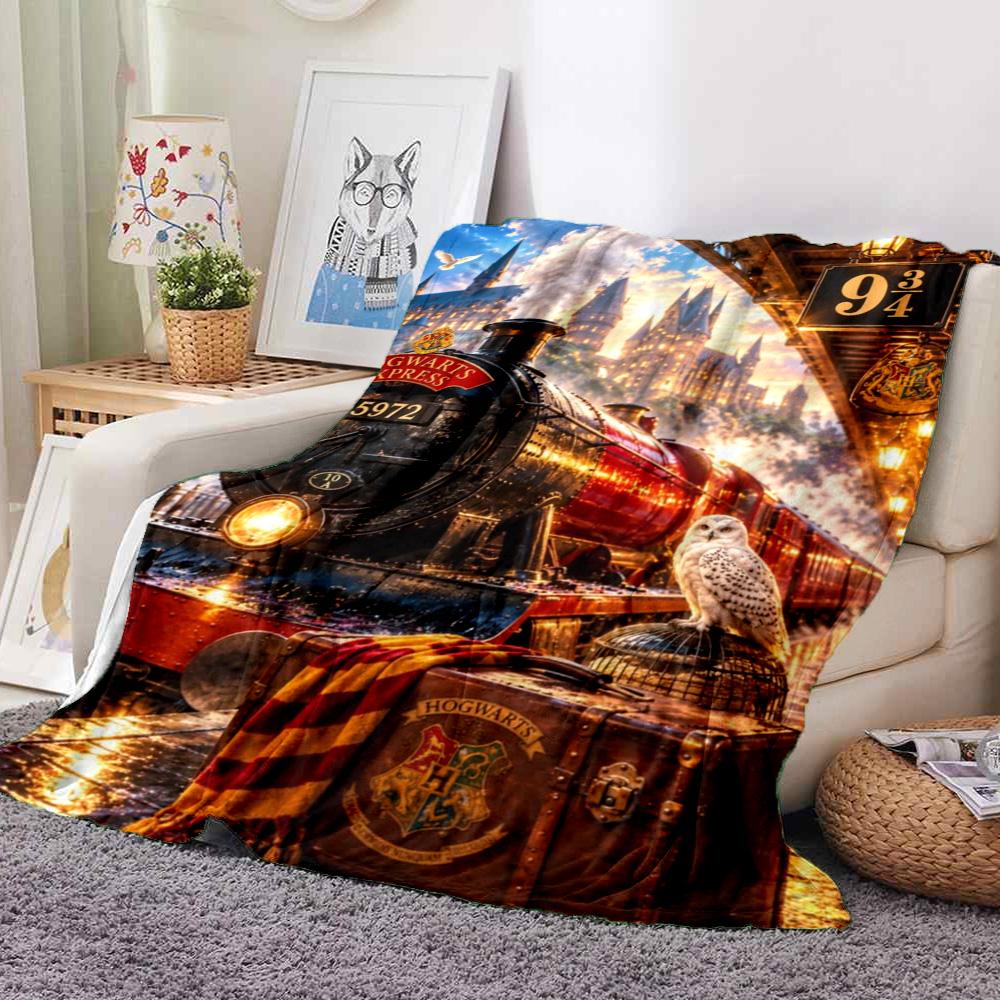 Hogwarts Express Flannel Blanket Throw Blanket Soft Warm Sofa Bed Camping Home Decor Unique Christmas Gift C922371