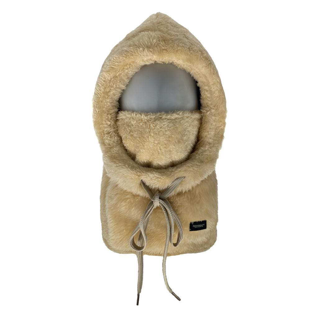 Neck Mask One-Piece Hat Winter Velvet And Thick Pullover Cap Ear Protection, Windproof Cotton Cap Ridding Bike To Keep Warm Hats