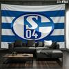 FC Schalke 04 Benutzerdefinierter Name Wandteppich Ästhetischer Wandbehang Bedruckte Stoffdecke Dekorative Wandteppiche für Schlafzimmer Wohnzimmer Heimdekoration