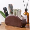 Remote Control Rack with PU 5 and a Remote Control Ideal for Stationery and Desktop Stylish, Waterproof, Multi-functional Leather, Compartments,
