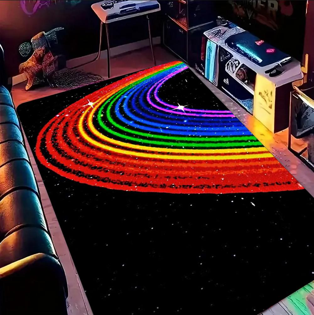 Dreams Cosmic Stars Carpet Esports Room Fashion Design Non-Slip Floor Mat for Kids Playroom Living Room Bedroom Home Decor