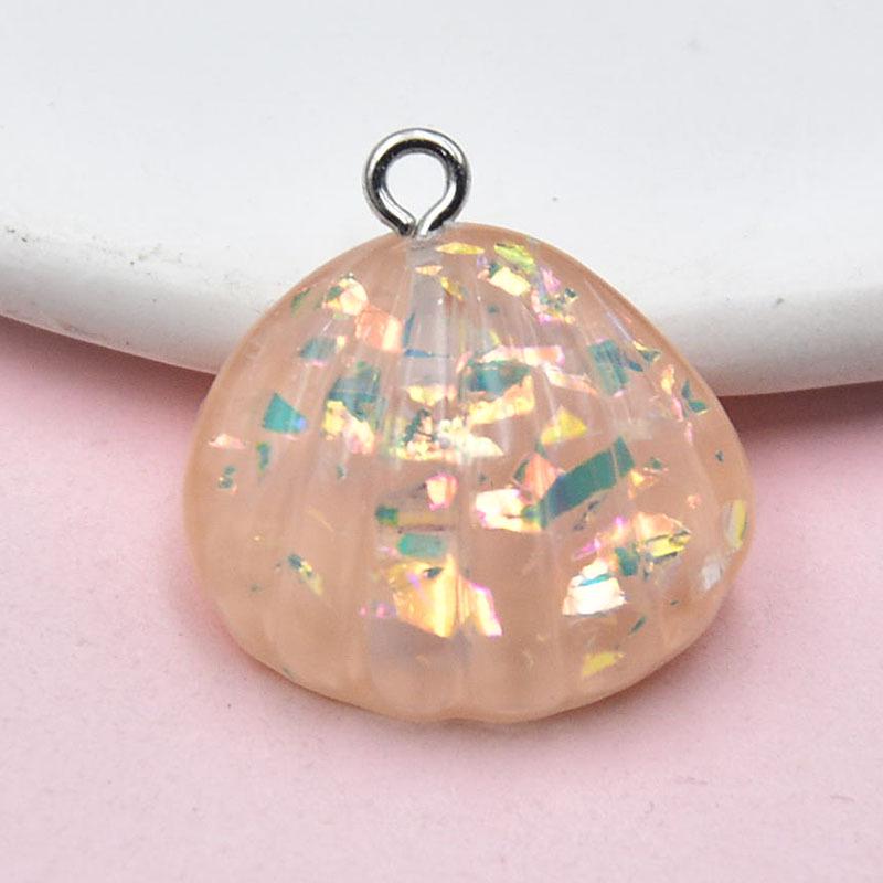 Jelly Resin Colorful Shell Earrings & Keychain Sequins Pendant - DIY Handmade Jewelry Accessories