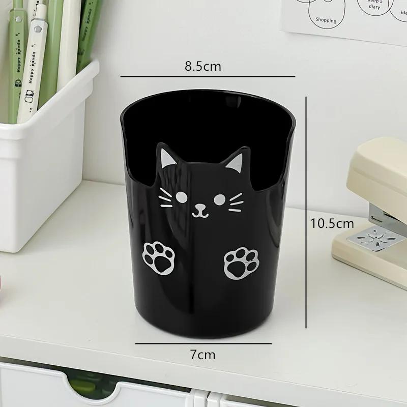 1 Piece Cute Cartoon Pencil Organizer for Kids Lovely Anime Cat Makeup Brush Holder Kawaii Kitten Stationery Holder Student