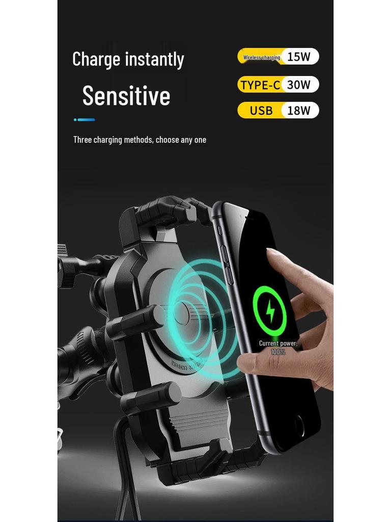 Shockproof Electric Vehicle Phone Holder for Motorcycles, Bicycles, Scooters, and Delivery Vehicles