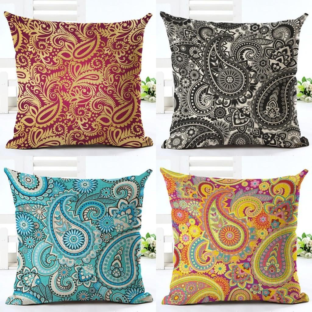 Exquisite Kissenbezüge mit Paisley-Print im Ethno-Stil für Vintage-Böhmische Sofadekoration