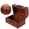 1pc Wooden Box Small Treasure Rustic Vintage Handmade Chest Multifunction Storage Box Case with Lid Jewellery Storage Container