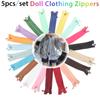 5pcs/set 5*1.7cm Mini Zipper Doll Clothing Zipper DIY Handmade Sewing Scrapbooking Garment Applique DIY Doll Clothes Accessory