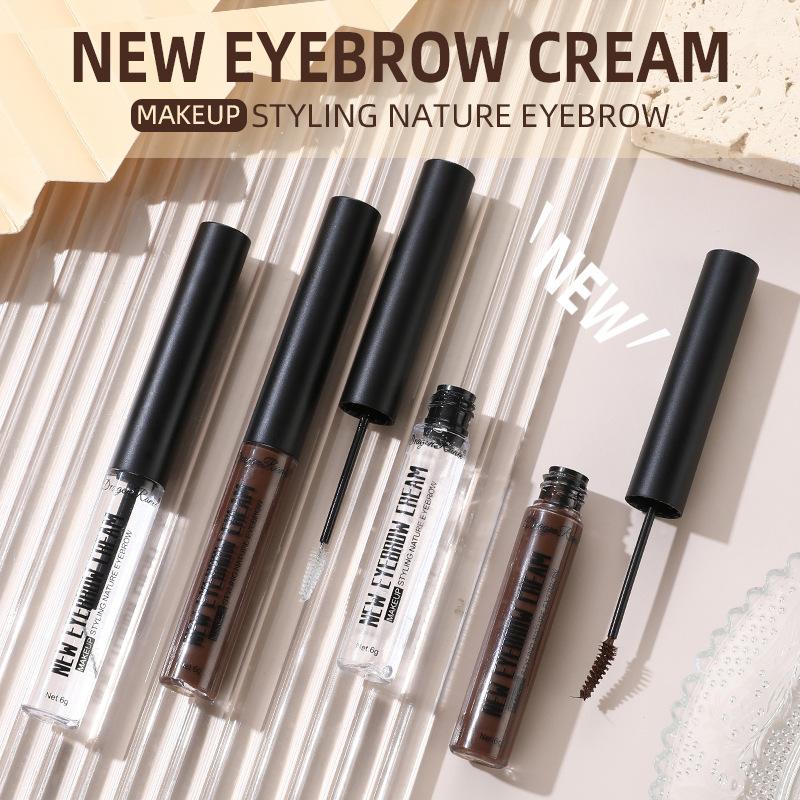 Pláštěnka na obočí Voděodolná a odolná proti potu Nesundávat make-up Transparentní fixační roztok Tmavý kari krém na barvení obočí