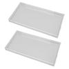 2pcs Acrylic Bathroom Tray for Counter Handmade Clear Trays Sturdy Organizer for Cup Sponge Soap Plant Cosmetic Perfume