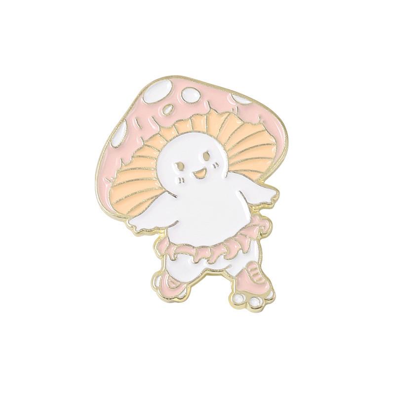

Unique Enamel Mushroom Brooch Charming Alloy Pin Unisex Fashion Accessory Options XZ5845