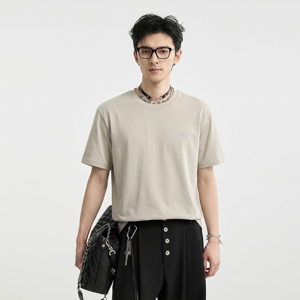 Three Proof Printed Cotton Soft T-shirt with Soft and Skin Friendly Short Sleeves 81262M0510
