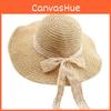 Beach Sun Hat For Women Round Top Wide Brim Straw Hat With Breathable Design