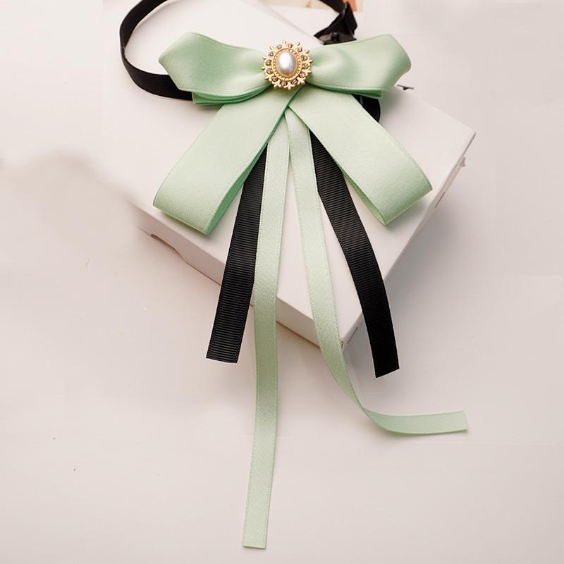 Korean Style Womens Bow Tie With Water Diamond Embellishments For Office Casuals