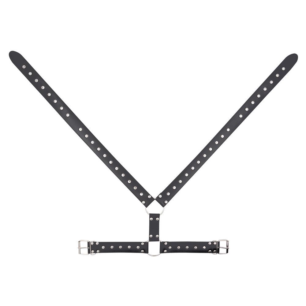 SM Cool Men's Clothes Binding Leather Sexy Clothes Stage Performance Toys Binding Clothing Armor