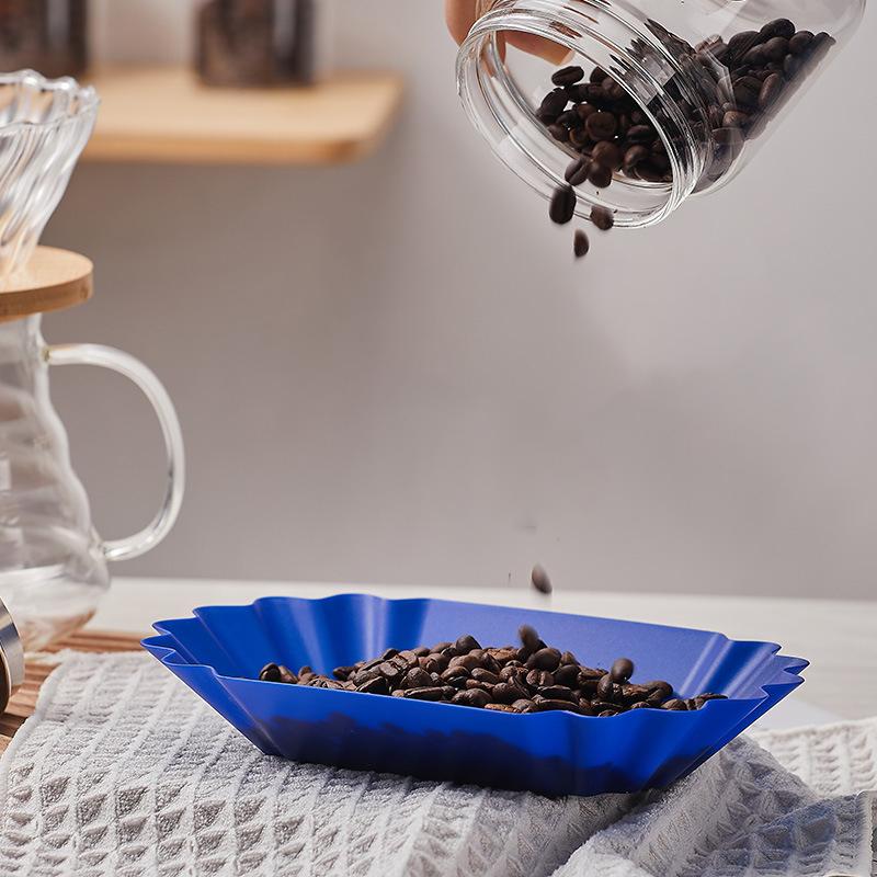 Eco-friendly Oval Reusable Tray for Displaying Coffee Beans and Serving Snacks