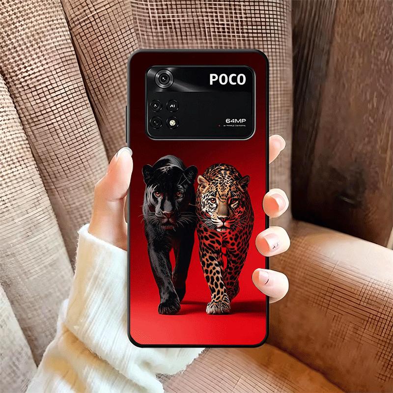 Black Panther Cool Animal Soft Phone Case for Xiaomi Poco X5 X6 X7 X8 Pro Max X3 F7 F8 Ultra M8 M7 M6 M5 Redmi 15 15C 14C 13C 12