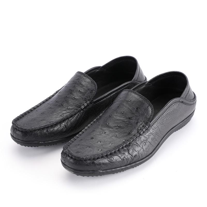 2026 South Africa Men s Ostrich Leather Loafers - Genuine Casual Leather Shoes 43