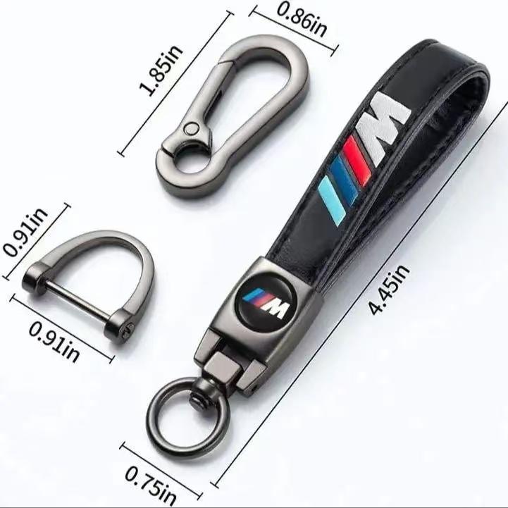 Leather and Alloy Keychain for Car, Key Lanyard BMW M E34 E36 E39 E46 E53 E60 E90 E83 F10 F20 F30 M3 M5 X1 X3 X4 X5 X Pdbn37