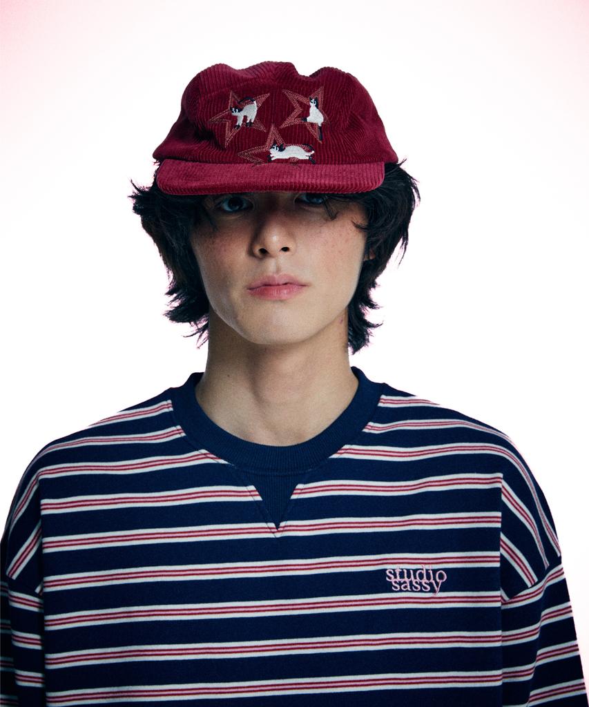 Yueolssesi Triple Meow Camp Cap (Red)