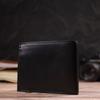Convenient Horizontal Men's Wallet Made of Natural Smooth Leather CANPELLINI 21779 Black