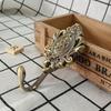2Pcs Rose Pattern Vintage Bronze Gold European Zinc Alloy Curtain Holdbacks Decoration Hook Wall Hooks For Cloth Hat Drapery