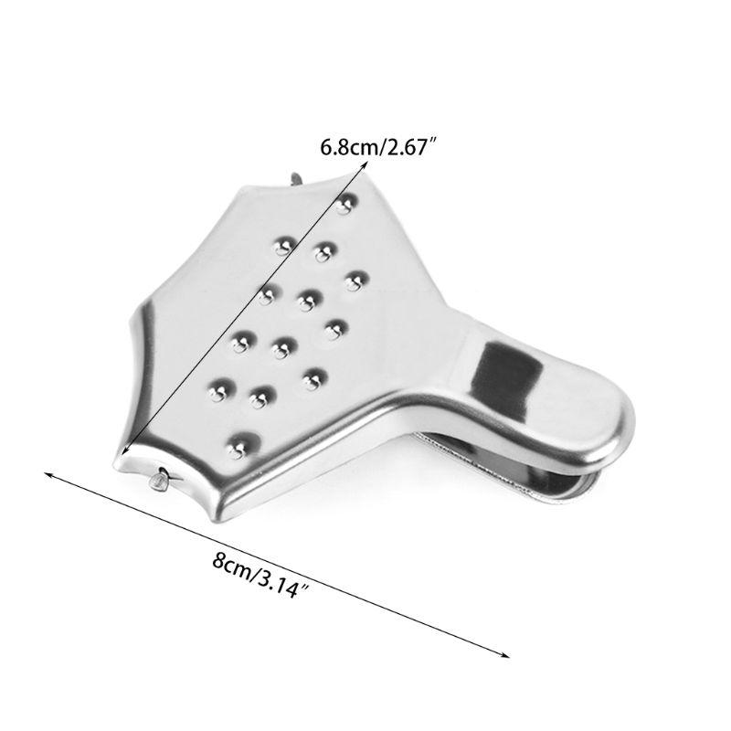 Stainless Steel Lemon Slice Squeezers Set, Manual Juicer for Orange Lime Citrus, Handheld Lemon Wedge Clips, Silver