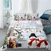 Duvet Cover Set 3D Santa Claus Merry Christmas Single Double Size Holiday Atmosphere Decoration Soft and Comfortable