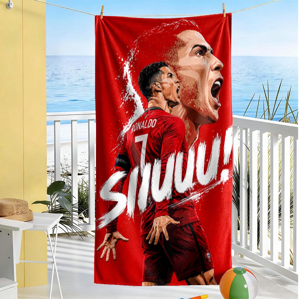 Ronaldo's Iconic Moment Beach Towel Soft Durable Quick-Dry Comfortable Lightweight