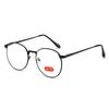 Ultra Light Metal Frame Anti Blue Light Reading Glasses Women Men Luxury Designer Round Fa Sight Eyeglasses with Plus Diopter