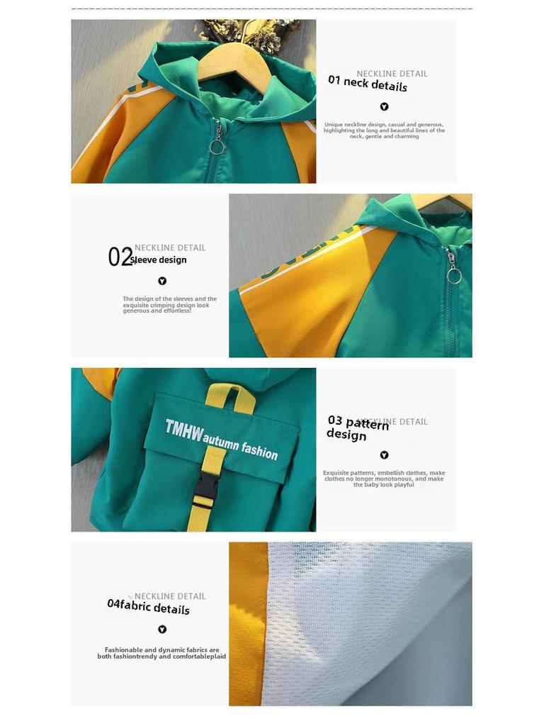 Girls' Trendy Hooded Jackets - Spring & Autumn Coats 2025 for Kids