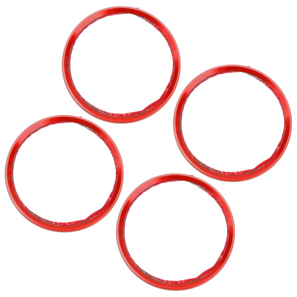 4PCS Wheel Hub Ring Centric Decoration Spacer Aluminium Alloy for Car ModificationRed