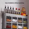 Yunshuang Kitchen Wall Spice Organizer with 5 Jars