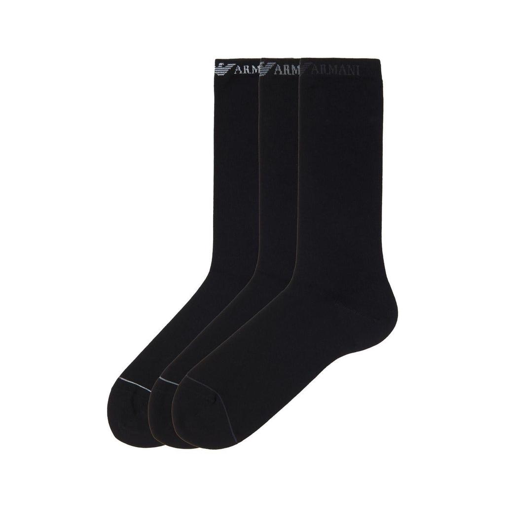 Emporio Armani Mens Cotton Blend Crew Socks (Pack of 3)