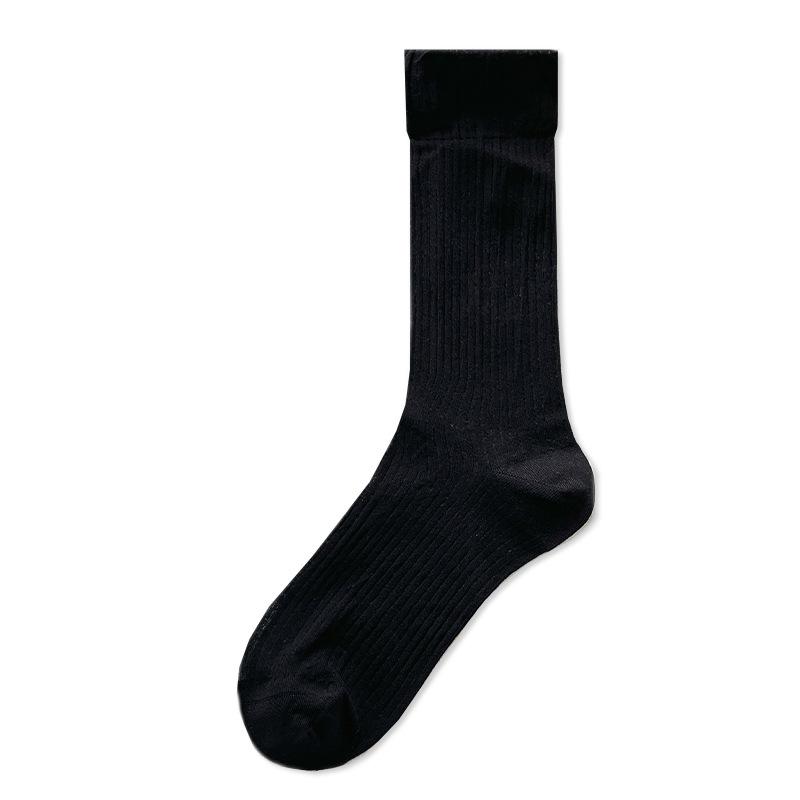 Summer Thin Ice Socks for Women, Boneless Crystal Silk Breathable Long Tube Glass Silk Ultra-thin Pile Socks