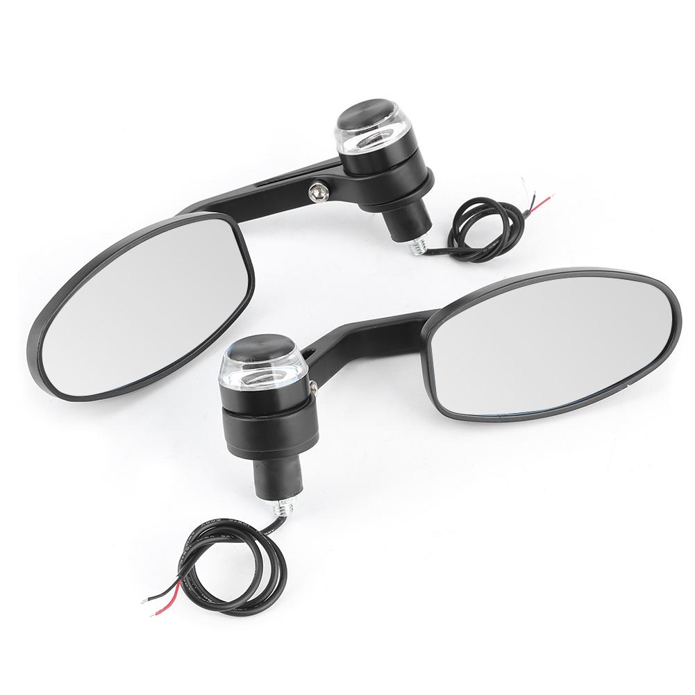 

2 шт. 78 дюймов Зеркала заднего вида на руль с поворотником Универсальные мотоциклетные запчасти