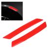 4Pcs Car Wheel Eyebrow Bumper Reflective Safety Warning Strip Tape Sticker Decal Red