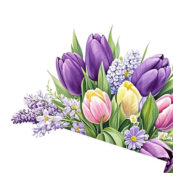 Yousheng Watercolor Tulip Flower Switch Sticker, Removable Floral Wall Decal for Light Switch, Outlets, Ledge, Bedroom, Living Room, Classroom Decor