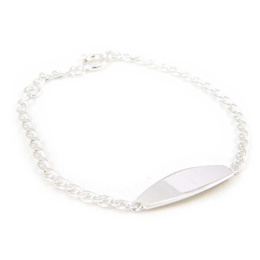 Les Trésors De Lily [G1736] - Silver 'Bambino' Bracelet - 15 Cm - 20x7 Mm