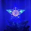 Glowing Christmas Tree Topper Xmas Tree Transparent Star with LED Light Tree Decorations for Home Xmas Ornaments Navidad Props