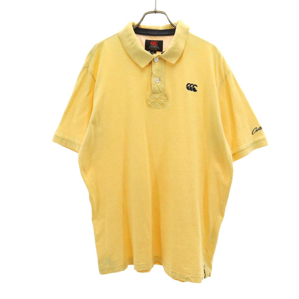 CANTERBURY OF NEW ZEALAND Short Sleeve Polo Shirt XL Yellow Men's Used