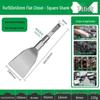 Electric Hammer Drill Bit Set: Square/Round/Hex Shanks, Ultra-Thin Flat/Point Chisel, Shovel, Slotted Wall-Cutting Chisel Head.